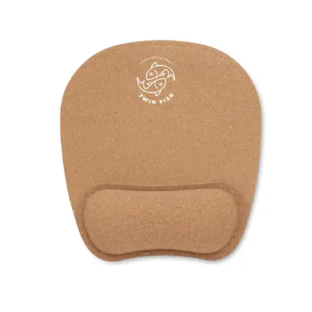 Ergonomic cork mouse pad with wrist support