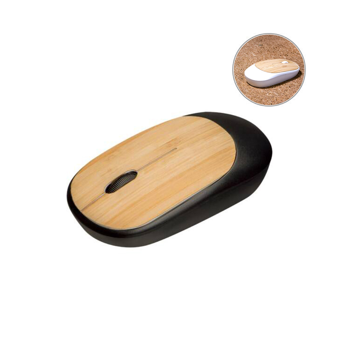 Bamboo Wireless Mouse Black - Image 2