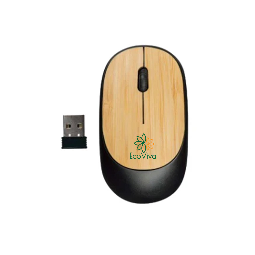 Bamboo Wireless Mouse Black - Image 4